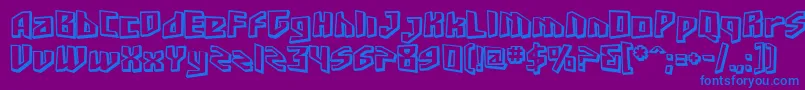 SF Junk Culture Shaded Font – Blue Fonts on Purple Background