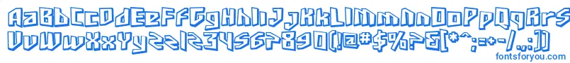 SF Junk Culture Shaded Font – Blue Fonts on White Background