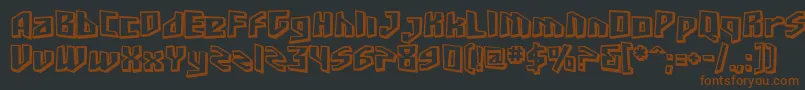 SF Junk Culture Shaded Font – Brown Fonts on Black Background