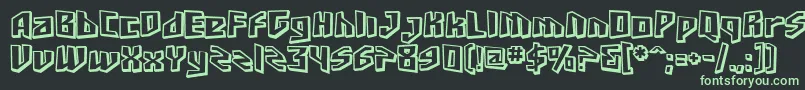 SF Junk Culture Shaded Font – Green Fonts on Black Background