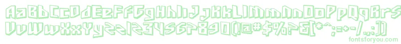 SF Junk Culture Shaded Font – Green Fonts on White Background