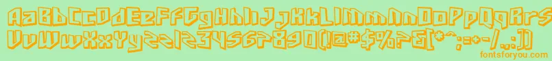 SF Junk Culture Shaded Font – Orange Fonts on Green Background