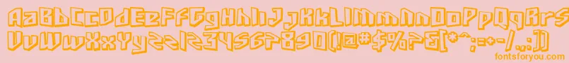 SF Junk Culture Shaded Font – Orange Fonts on Pink Background