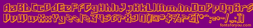 SF Junk Culture Shaded Font – Orange Fonts on Purple Background