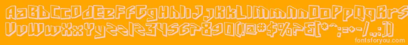 SF Junk Culture Shaded-Schriftart – Rosa Schriften auf orangefarbenem Hintergrund