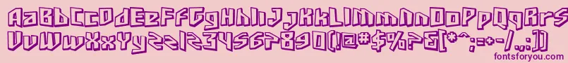 SF Junk Culture Shaded Font – Purple Fonts on Pink Background