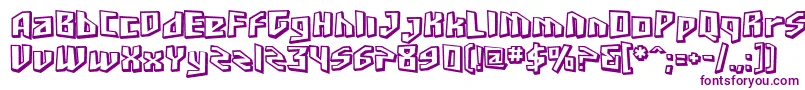 SF Junk Culture Shaded Font – Purple Fonts on White Background