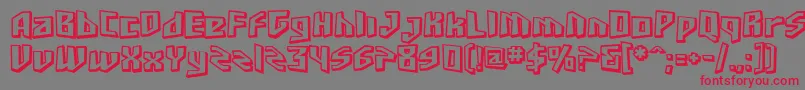 SF Junk Culture Shaded Font – Red Fonts on Gray Background