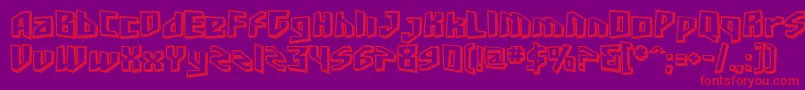 SF Junk Culture Shaded-Schriftart – Rote Schriften auf violettem Hintergrund