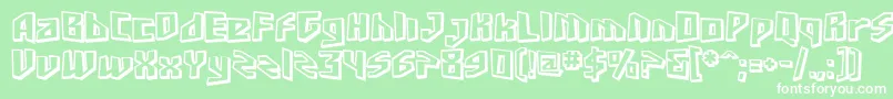 SF Junk Culture Shaded Font – White Fonts on Green Background