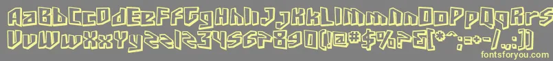 SF Junk Culture Shaded Font – Yellow Fonts on Gray Background