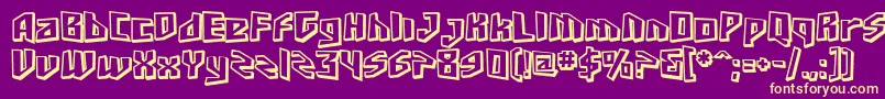 SF Junk Culture Shaded Font – Yellow Fonts on Purple Background