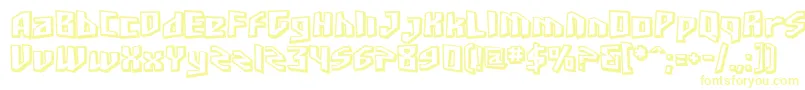 SF Junk Culture Shaded Font – Yellow Fonts on White Background