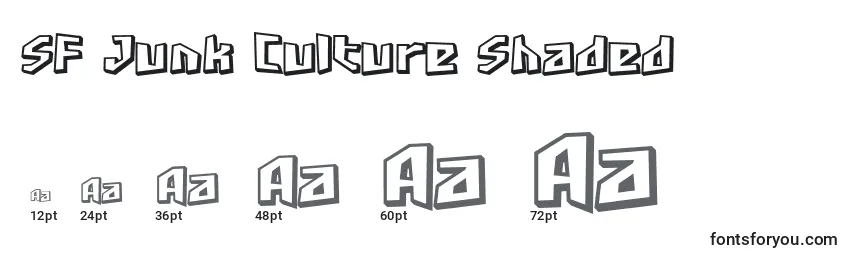 SF Junk Culture Shaded (140334) Font Sizes