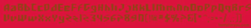 SF Junk Culture Font – Brown Fonts on Red Background