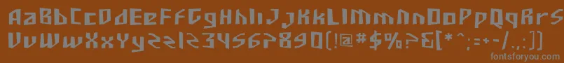 SF Junk Culture Font – Gray Fonts on Brown Background