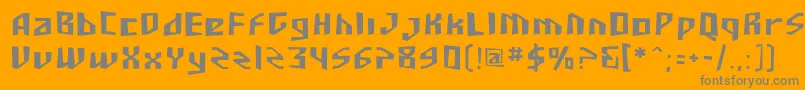 SF Junk Culture Font – Gray Fonts on Orange Background