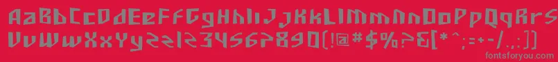 フォントSF Junk Culture – 赤い背景に灰色の文字