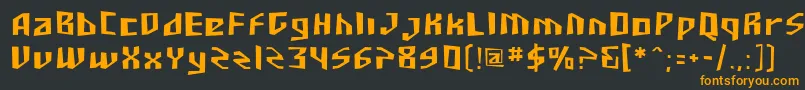 SF Junk Culture Font – Orange Fonts on Black Background