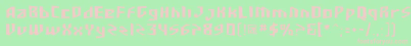 SF Junk Culture Font – Pink Fonts on Green Background