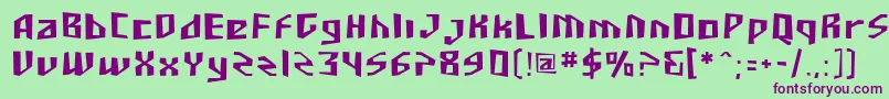 SF Junk Culture Font – Purple Fonts on Green Background