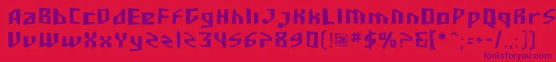 fuente SF Junk Culture – Fuentes Moradas Sobre Fondo Rojo