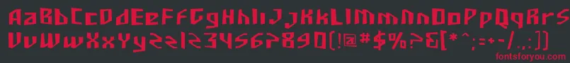 SF Junk Culture Font – Red Fonts on Black Background