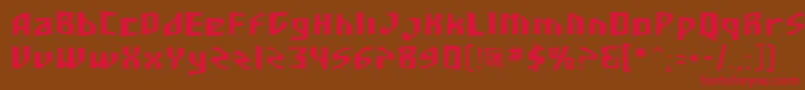 SF Junk Culture Font – Red Fonts on Brown Background