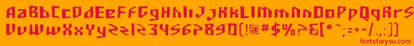 SF Junk Culture Font – Red Fonts on Orange Background