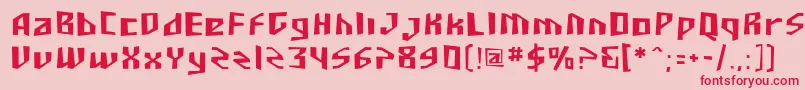 SF Junk Culture Font – Red Fonts on Pink Background
