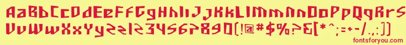 SF Junk Culture Font – Red Fonts on Yellow Background