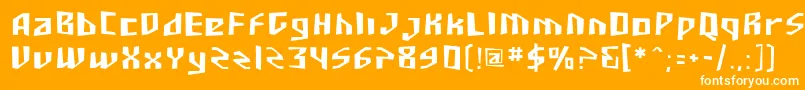 Fonte SF Junk Culture – fontes brancas em um fundo laranja