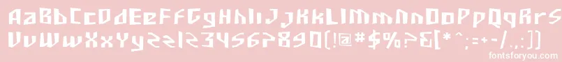 Шрифт SF Junk Culture – белые шрифты на розовом фоне
