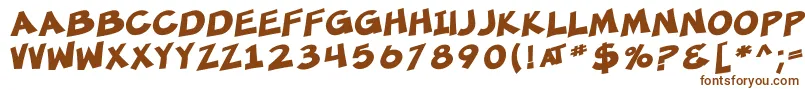Шрифт SF Minced Meat Bold – коричневые шрифты на белом фоне