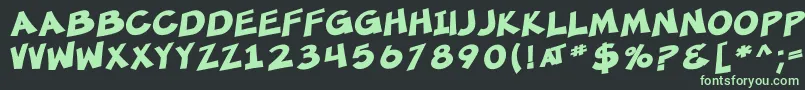 SF Minced Meat Bold-Schriftart – Grüne Schriften auf schwarzem Hintergrund