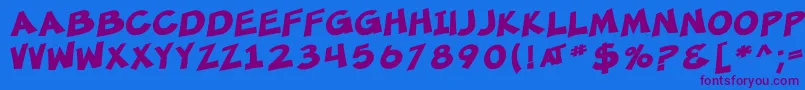 SF Minced Meat Bold Font – Purple Fonts on Blue Background