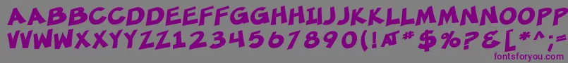 Шрифт SF Minced Meat Bold – фиолетовые шрифты на сером фоне