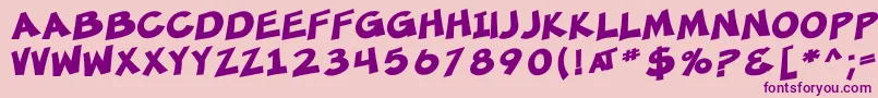 SF Minced Meat Bold Font – Purple Fonts on Pink Background