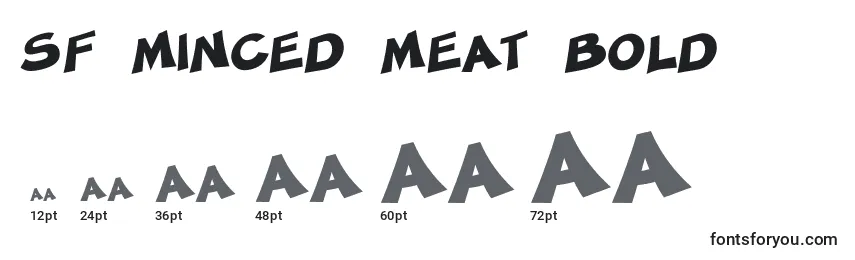 Größen der Schriftart SF Minced Meat Bold
