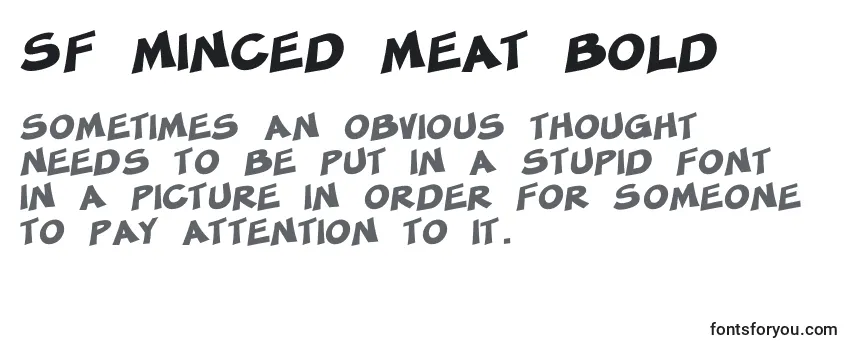 Schriftart SF Minced Meat Bold