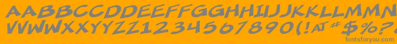 SF Minced Meat Extended Oblique Font – Gray Fonts on Orange Background