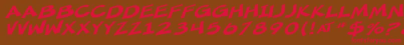 SF Minced Meat Extended Oblique Font – Red Fonts on Brown Background