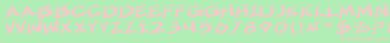 SF Minced Meat Extended Font – Pink Fonts on Green Background