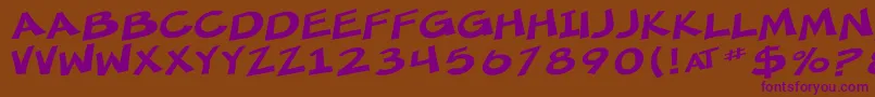 SF Minced Meat Extended Font – Purple Fonts on Brown Background