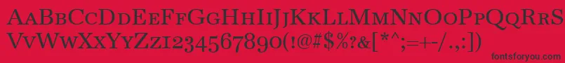 AntiquaCapsRegular Font – Black Fonts on Red Background