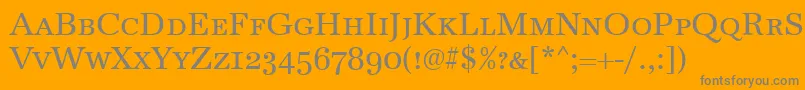 AntiquaCapsRegular Font – Gray Fonts on Orange Background