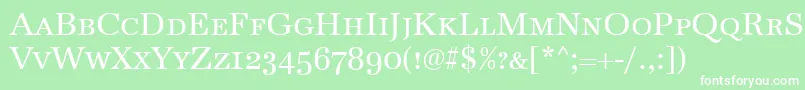 AntiquaCapsRegular Font – White Fonts on Green Background