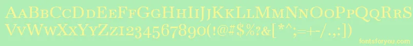 AntiquaCapsRegular Font – Yellow Fonts on Green Background