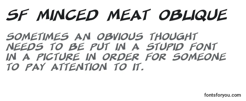 フォントSF Minced Meat Oblique