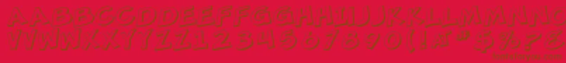 SF Minced Meat Shaded Font – Brown Fonts on Red Background